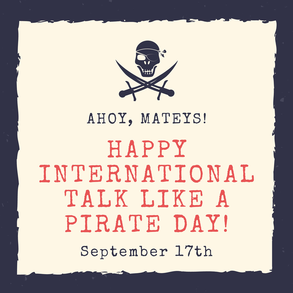 Talk Like A Pirate Day Sep 19th What Special Day 9808