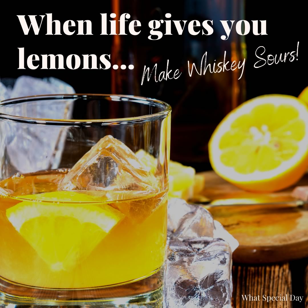 When life gives you lemons... Make Whiskey Sours!